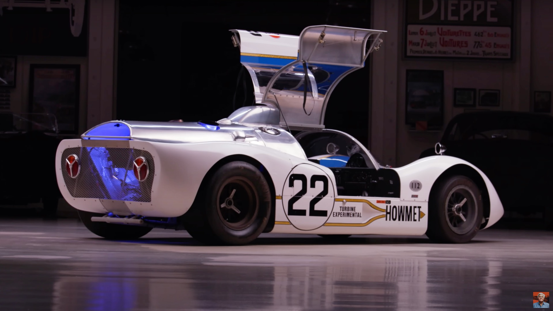 Howmet TX jetpowered race car rockets into Jay Leno's Garage