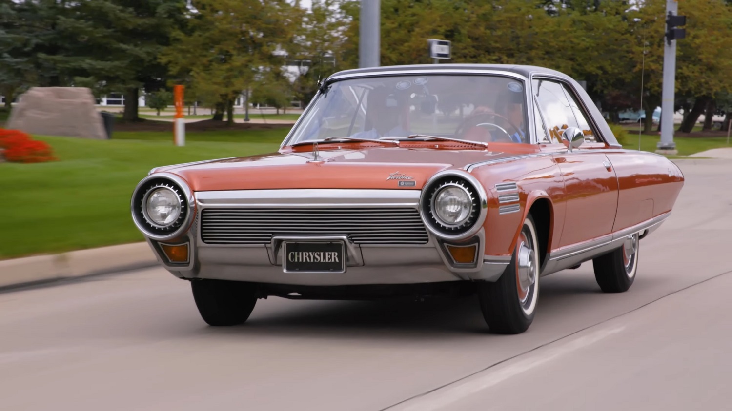 Jay Leno Takes Off in His Revived Chrysler Turbine Car