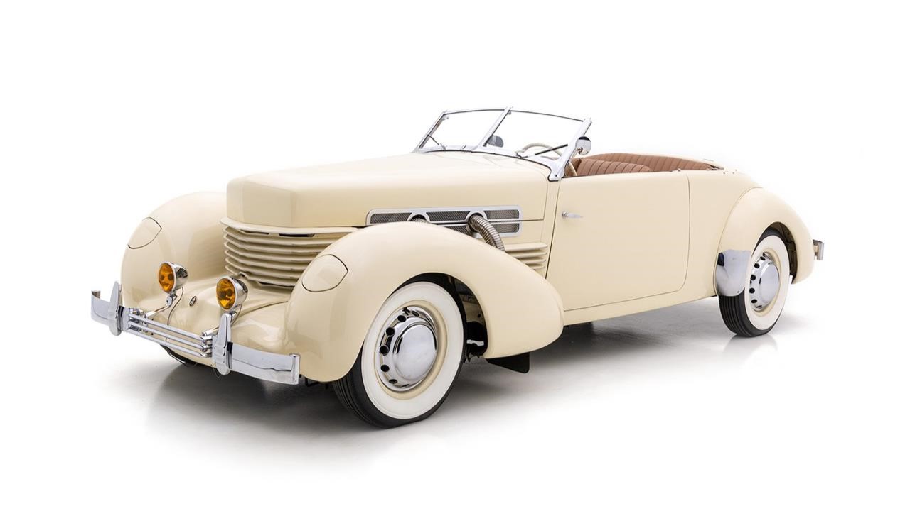 フランクリンミント　1937 Cord 812 Phaeton Roadster 1937 Cord 812 Phaeton Coupe Convertible Yellow Franklin Mint