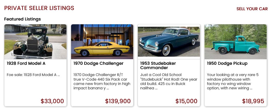 List Your Vehicle on ClassicCars.com for Independence Day Discount
