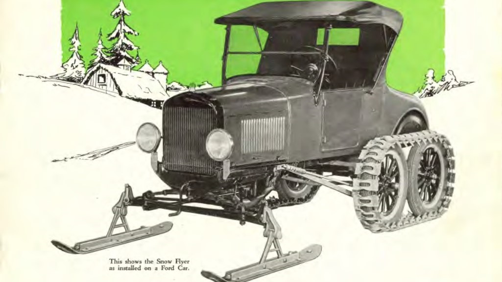 The Snow Flyer Turned 1920s Cars into Snowmobiles The Snow Flyer Turned 1920s Cars into Snowmobiles